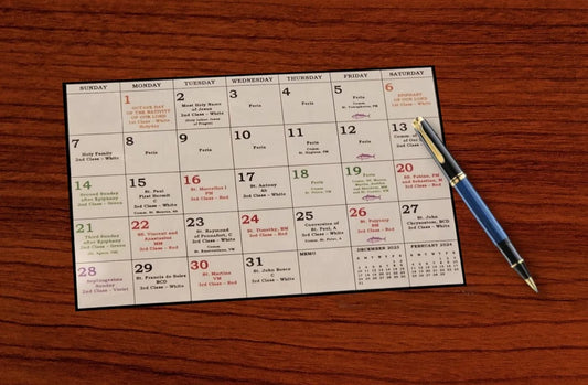 2027 Liturgical Mini Calendar